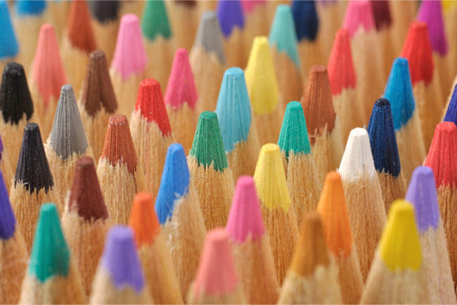 Vinilos lápices de colores para muebles o armarios